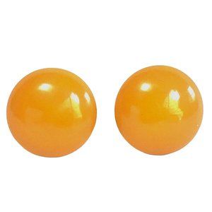 1920s - 1940s  Butterscotch Bakelite Button Earrings Screw Back  **Tested**